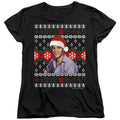 Elvis Presley Ugly Christmas Sweater Womens T-Shirt