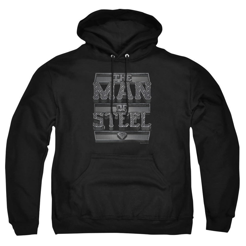 Superman Steel Text Pullover Hoodie