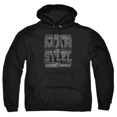 Superman Steel Text Pullover Hoodie