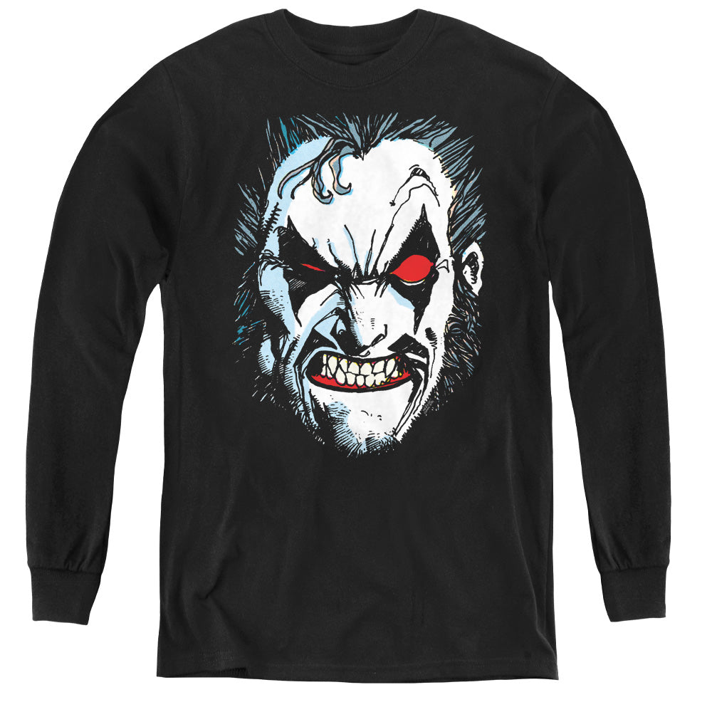 Justice League In Lo Face Youth Long Sleeve T-Shirt