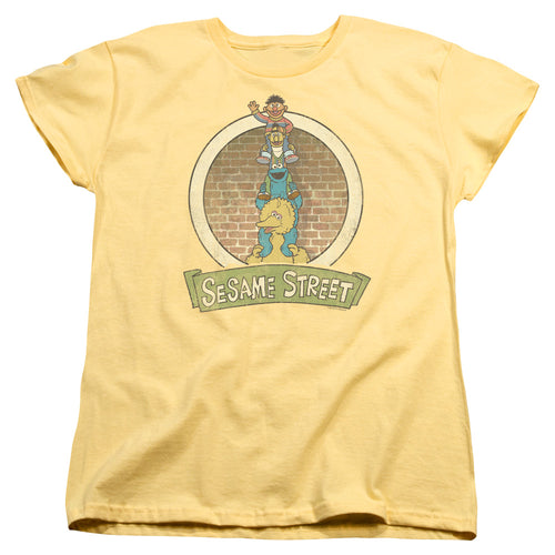 Sesame Street Stacked Group Womens T-Shirt