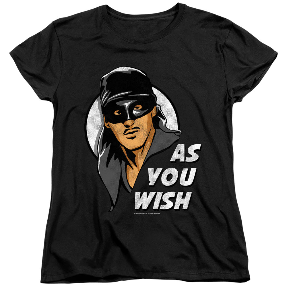 The Princess Bride As You Wish Black Womens T-Shirt