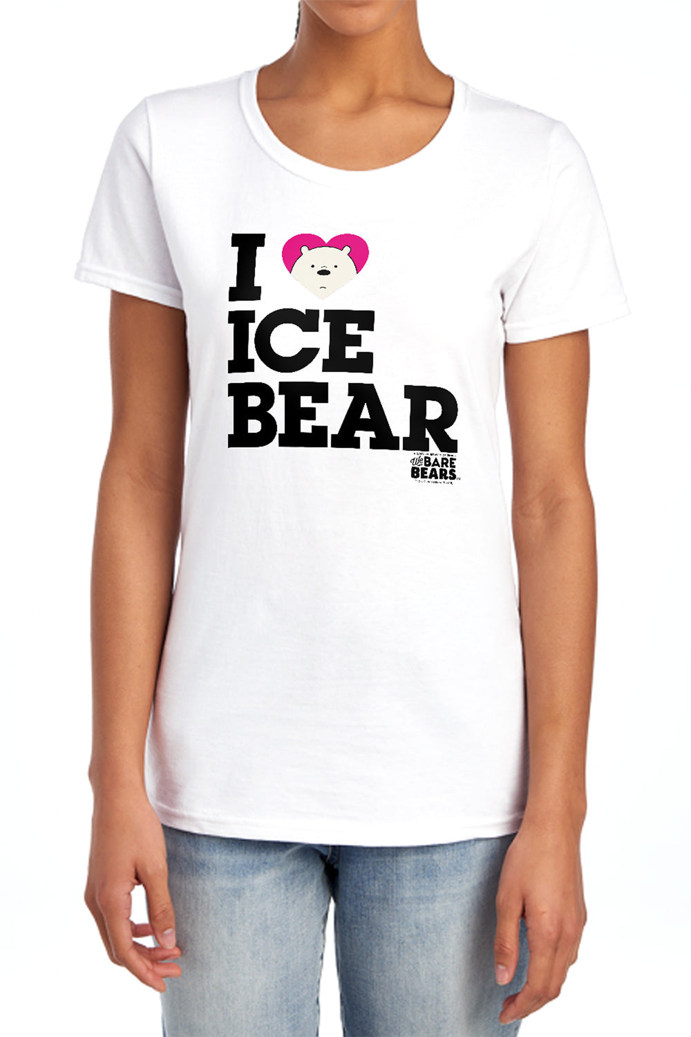 We Bare Bears I Heart Ice Bear Womens T-Shirt