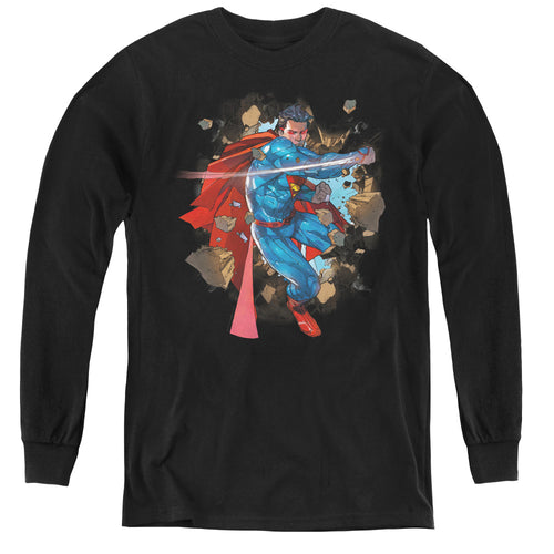 Superman Rock Breaker Youth Long Sleeve T-Shirt