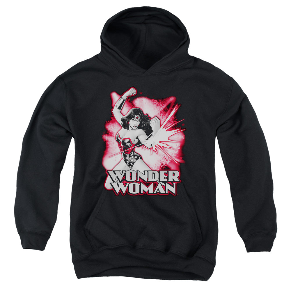 Wonder Woman Red and Gray Logo Youth Hoodie