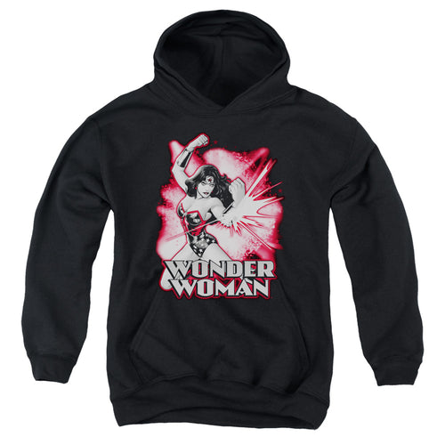 Wonder Woman Red and Gray Logo Youth Hoodie