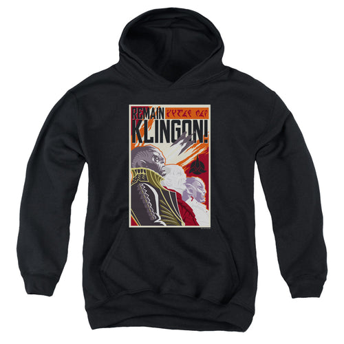 Star Trek Discovery Remain Klingon Poster Youth Hoodie