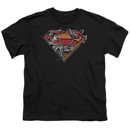 Superman Breaking Chain Logo Youth/Toddler T-Shirt