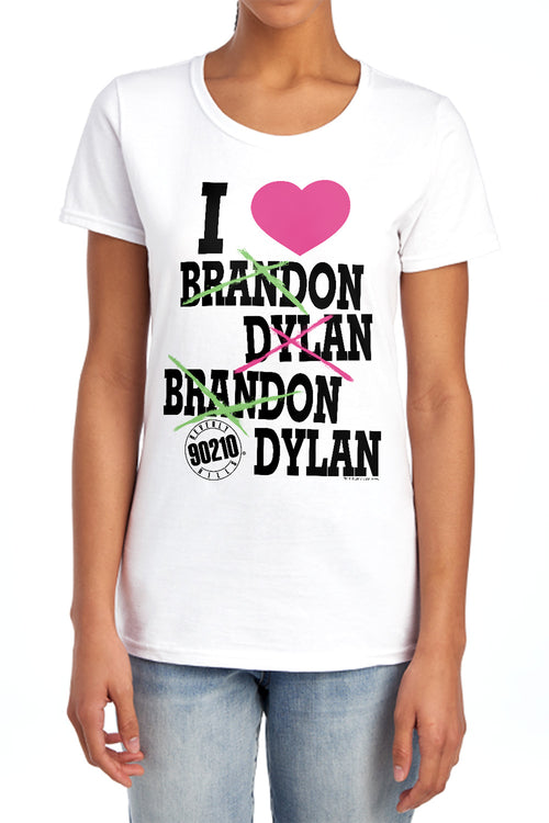 Beverly Hills 90210 I Heart Brandon Dylan Womens T-Shirt