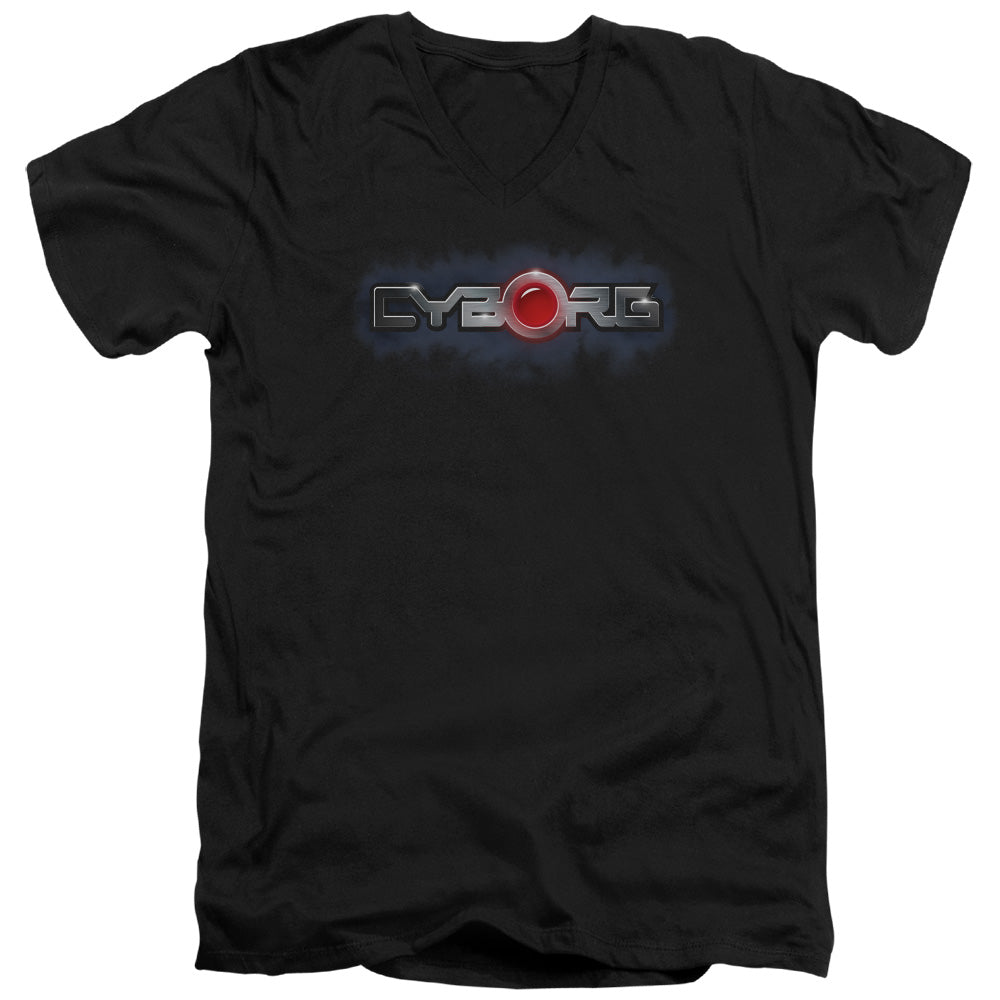 Justice League Cyborg Title V-Neck T-Shirt