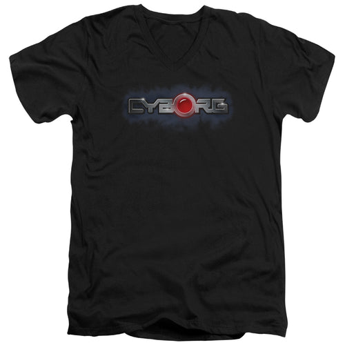 Justice League Cyborg Title V-Neck T-Shirt