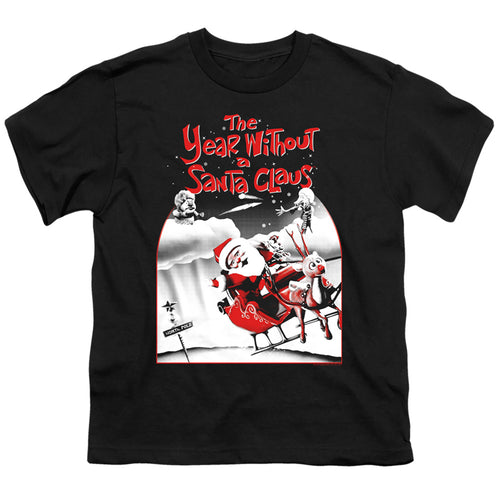 The Year Without a Santa Claus Santa Poster Black Youth/Toddler T-Shirt
