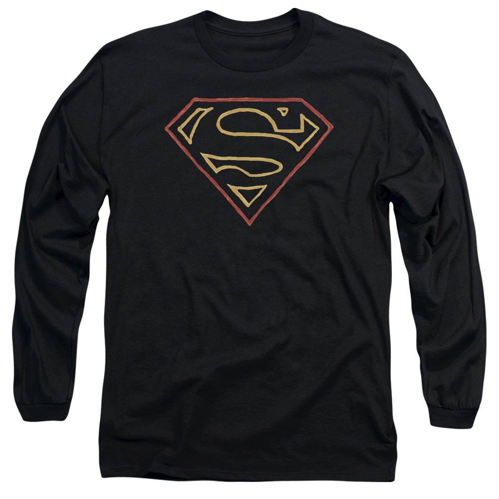 Superman Colored Shield Long Sleeve T-Shirt