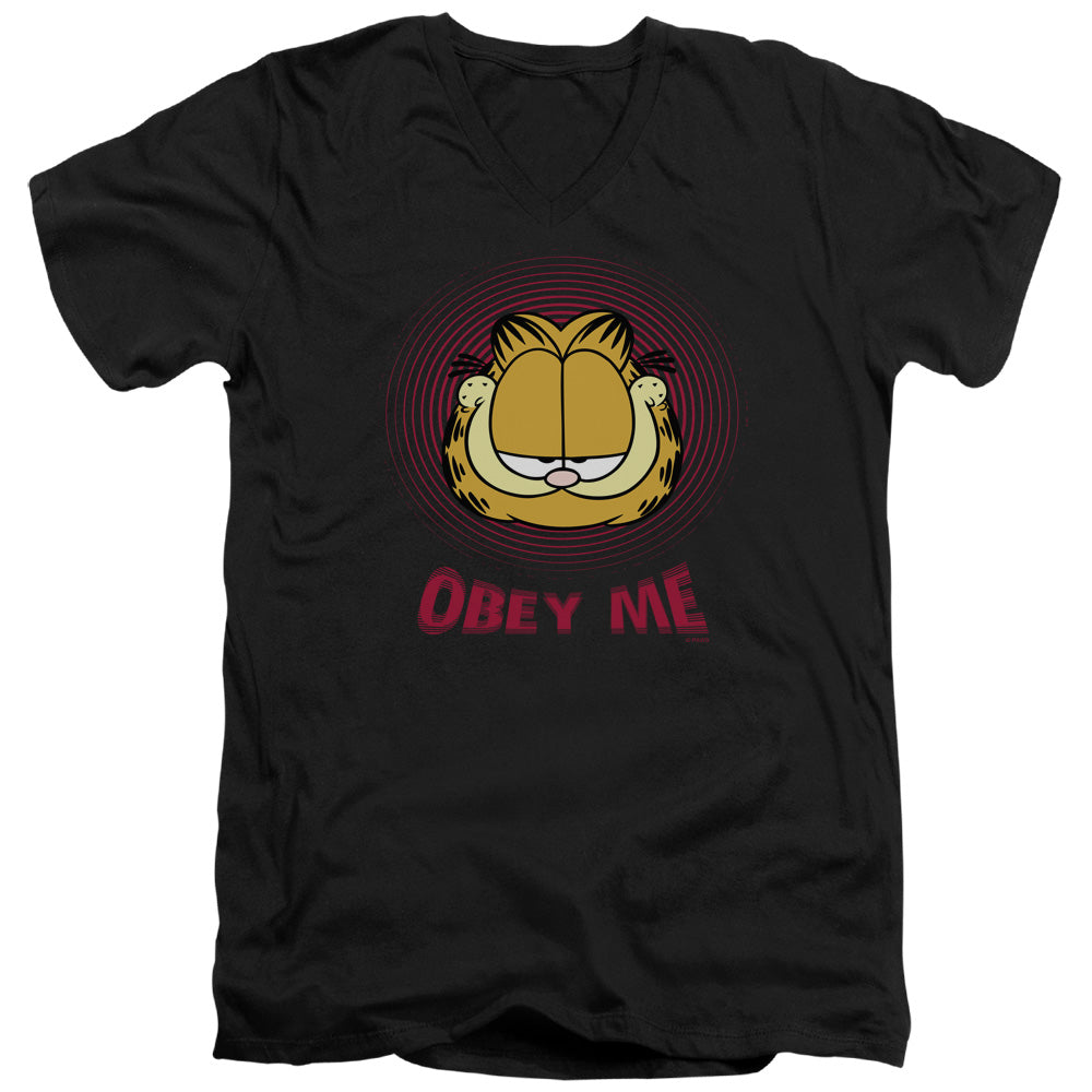 Garfield Obey Me V-Neck T-Shirt