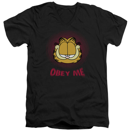Garfield Obey Me V-Neck T-Shirt