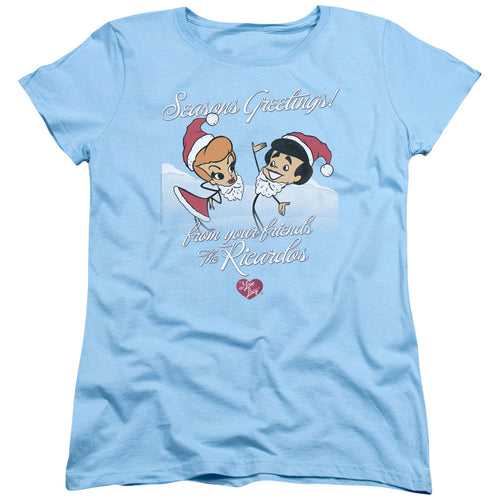 I Love Lucy Animated Christmas Womens T-Shirt