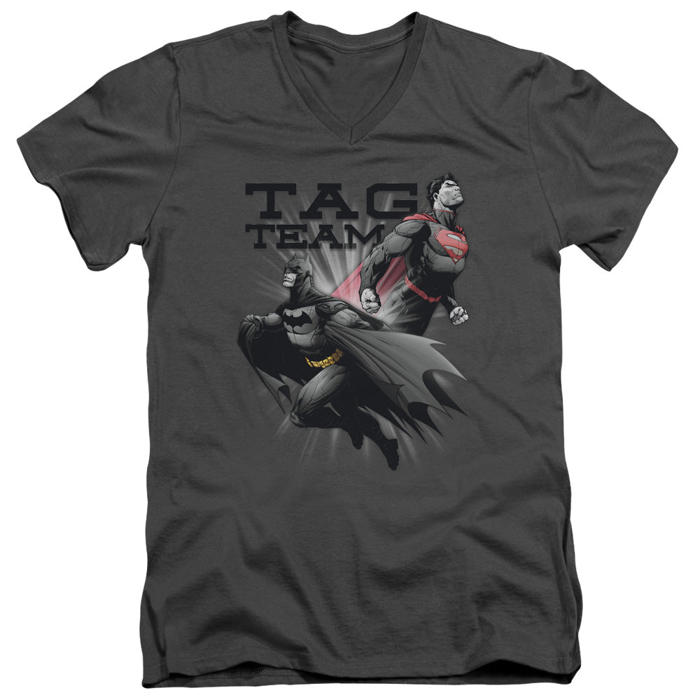 Justice League Tag Team V-Neck T-Shirt