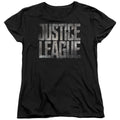 Justice League Metal Logo Womens T-Shirt