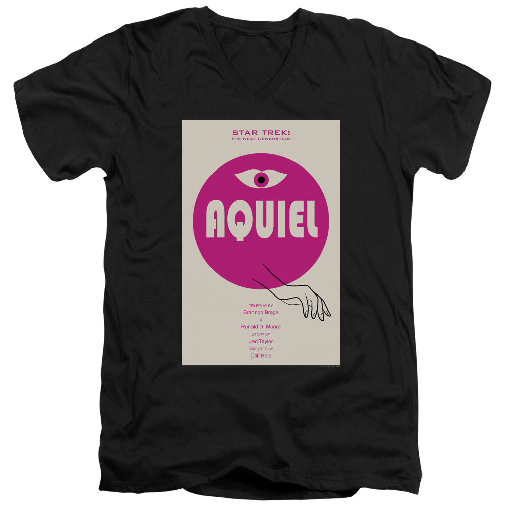 Star Trek Aquiel Black V-Neck T-Shirt
