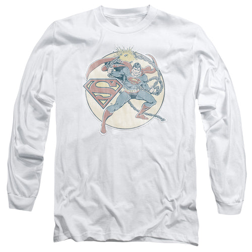 DC Comics Retro Superman Iron On Long Sleeve T-Shirt