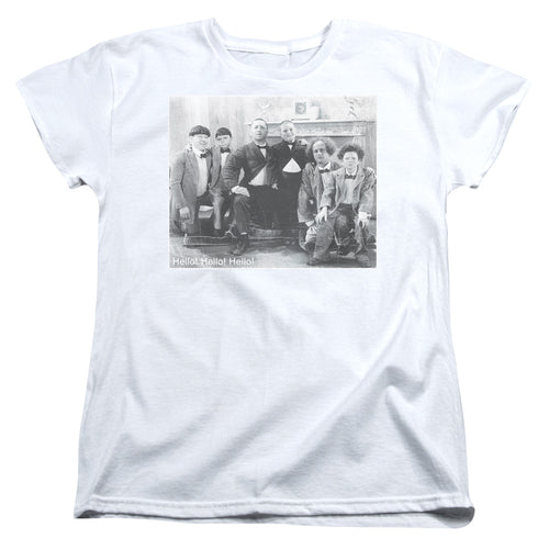 The Three Stooges Hello Hello Hello Womens T-Shirt