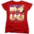 South Park Valentine's Day Kyle and Wendy Squares Womens T-Shirt