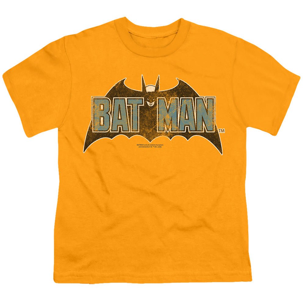 The Batman Vintage Bat Logo on Gold Youth/Toddler T-Shirt