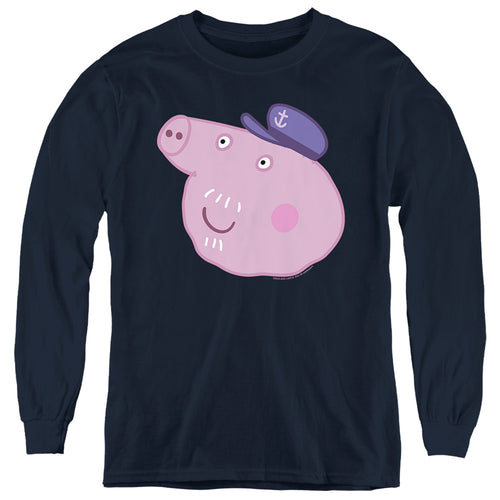 Peppa Pig Grandpa Pig Face Youth Long Sleeve T-Shirt