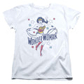 Wonder Woman Wonder Stars White Womens T-Shirt