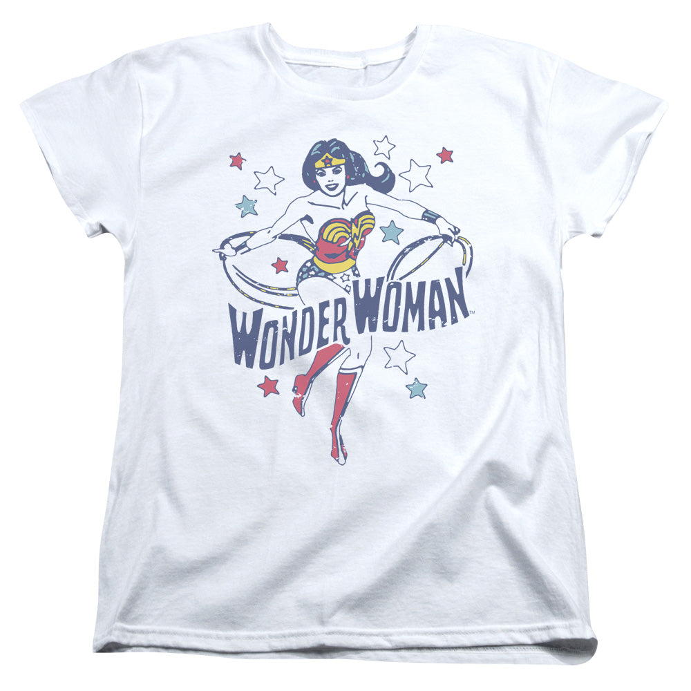 Wonder Woman Wonder Stars White Womens T-Shirt