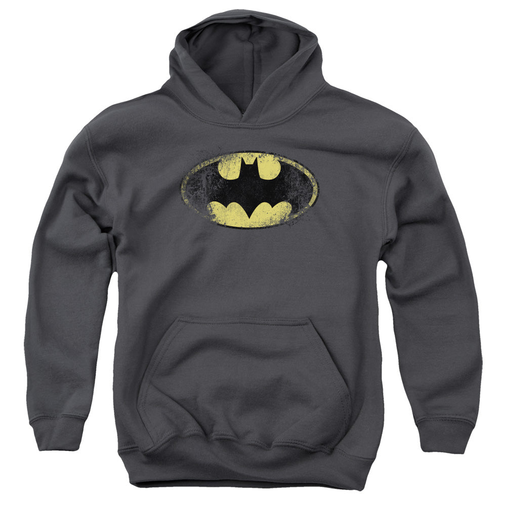 Batman Destroyed Logo Youth Hoodie