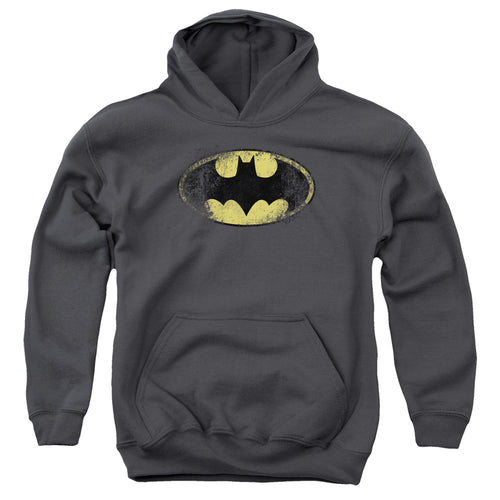 Batman Destroyed Logo Youth Hoodie