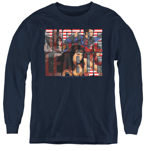 Justice League Rally Youth Long Sleeve T-Shirt