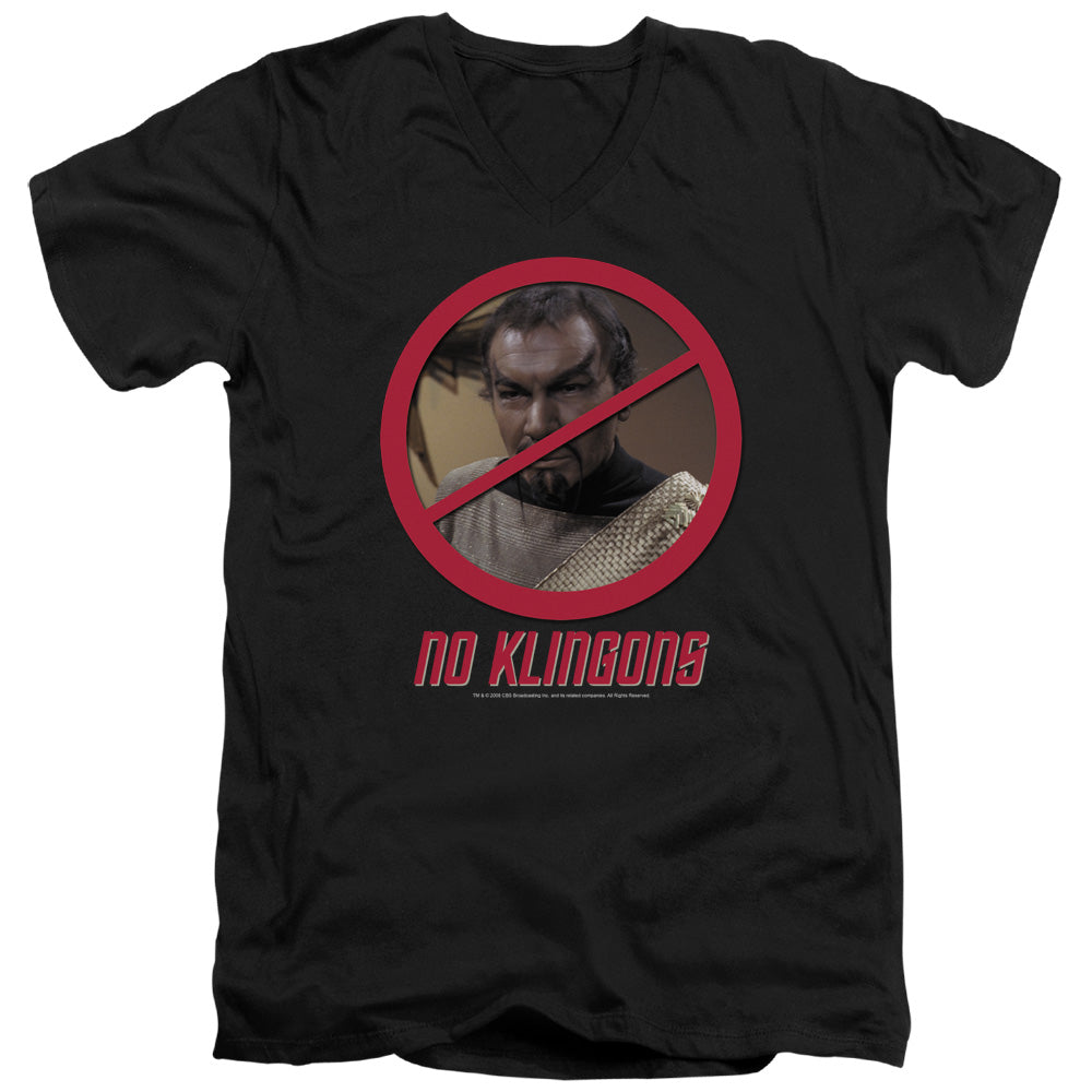 Star Trek No Klingons V-Neck T-Shirt
