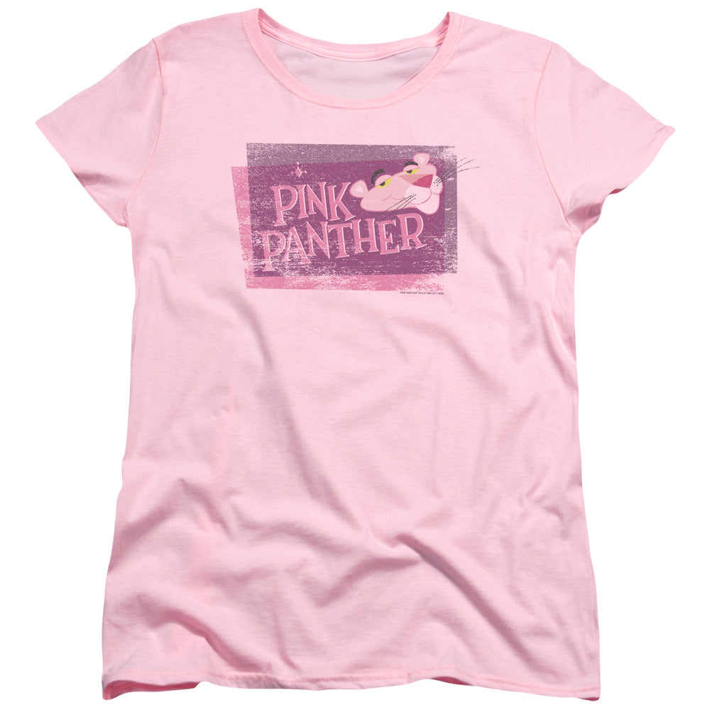 Pink Panther Distressed Womens T-Shirt