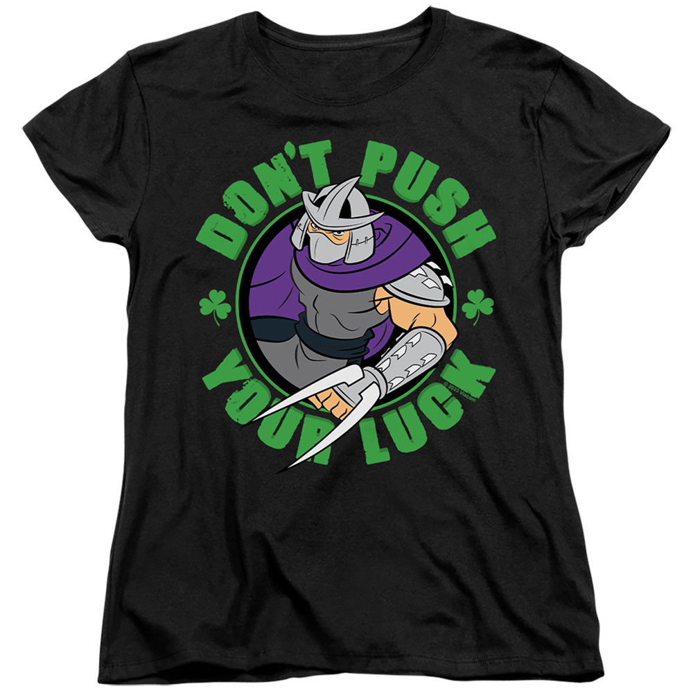 Teenage Mutant Ninja Turtles ST. Patrick's Day Shredder Luck Womens T-Shirt