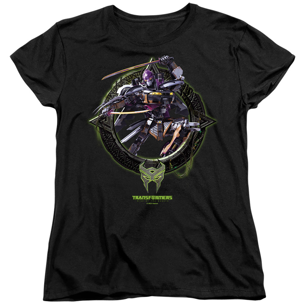 Transformers Nightbird Circle Frame Womens T-Shirt