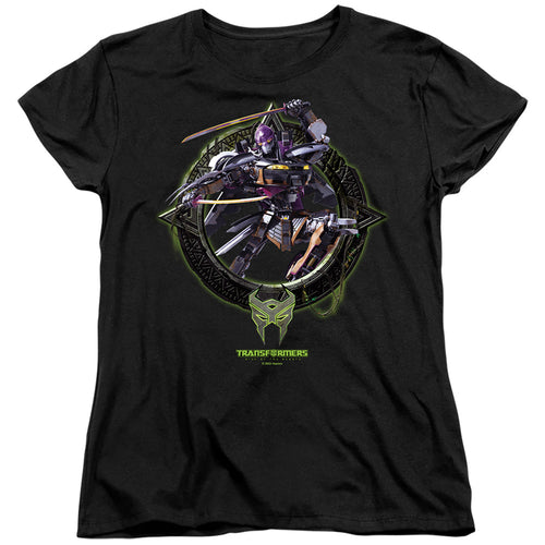 Transformers Nightbird Circle Frame Womens T-Shirt