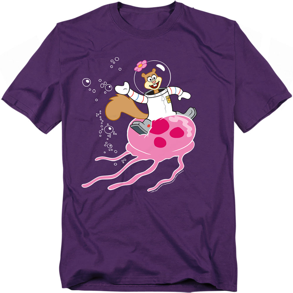 Spongebob Squarepants Sandy Rides the Jellyfish T-Shirt
