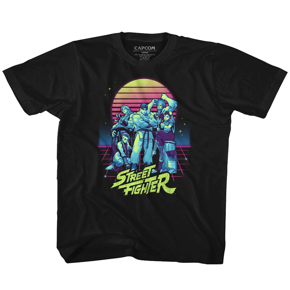 Street Fighter Synthwave Fighter Youth/Toddler T-Shirt