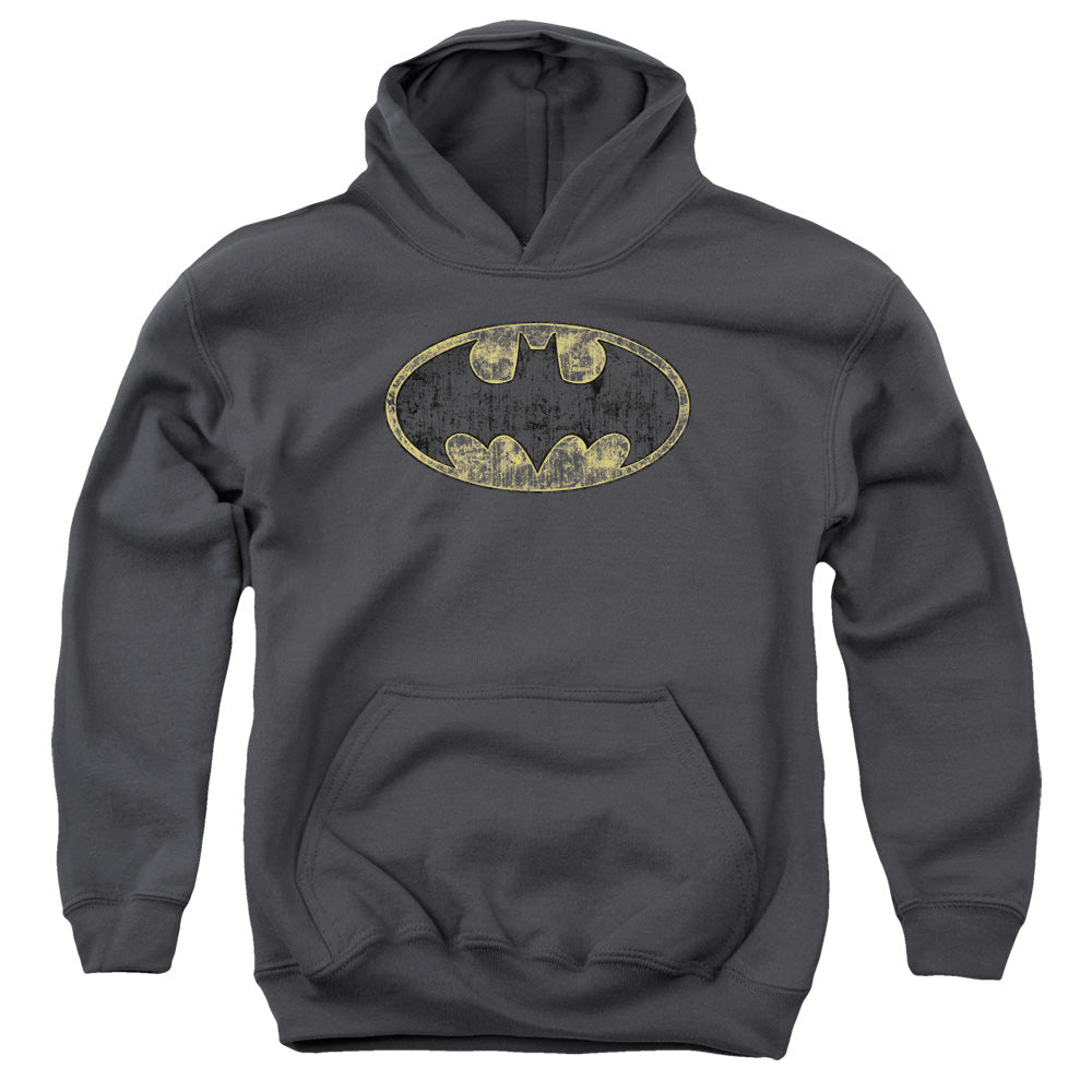 Batman Tattered Logo Youth Hoodie