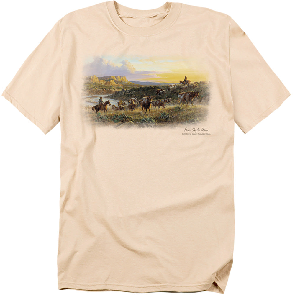 Wild Wings The Last Crossing Cattle Drive T-Shirt