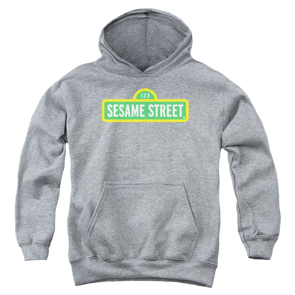 Sesame Street Logo Athletic Heather Youth Hoodie