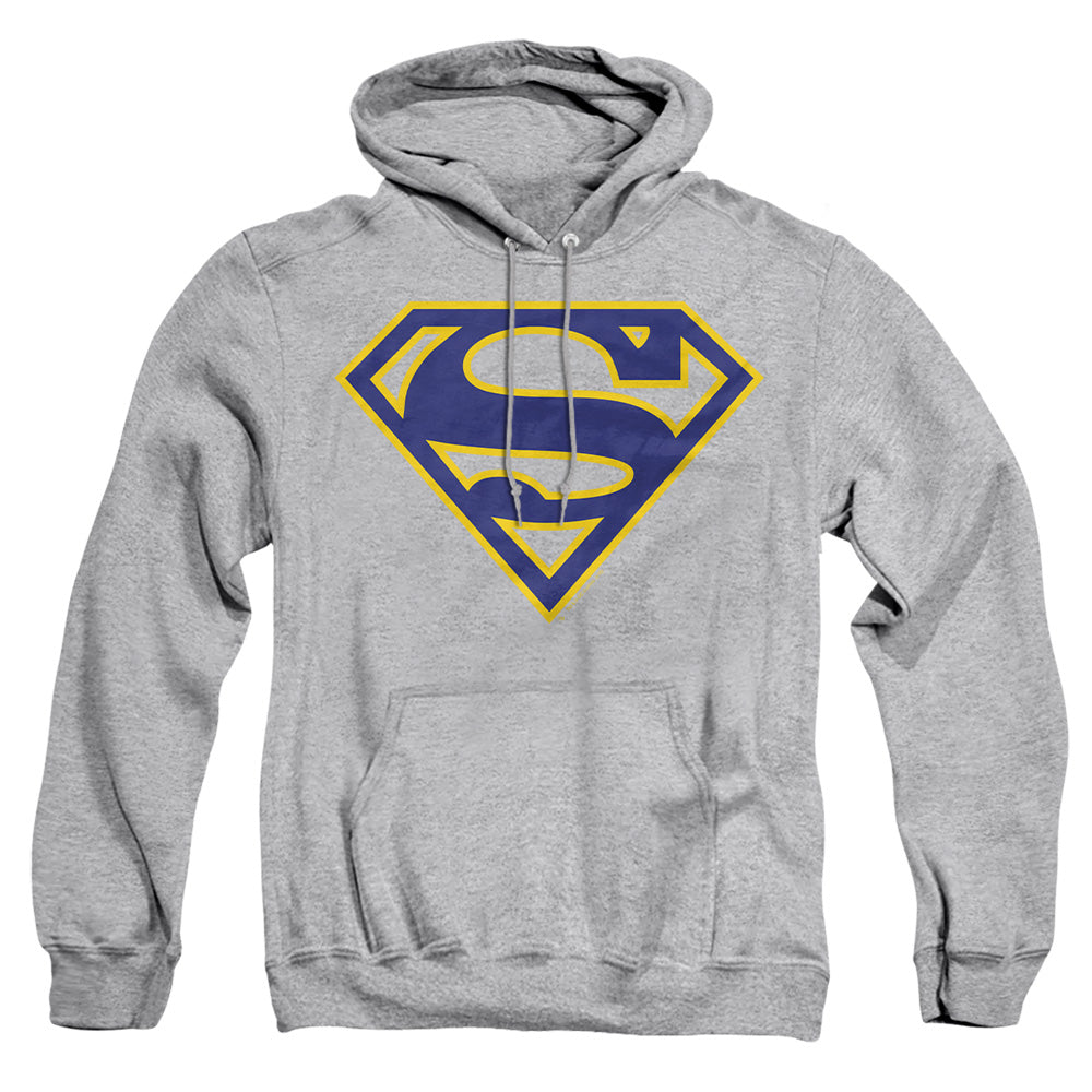 Superman Maize & Blue Shield Athletic Heather Pullover Hoodie