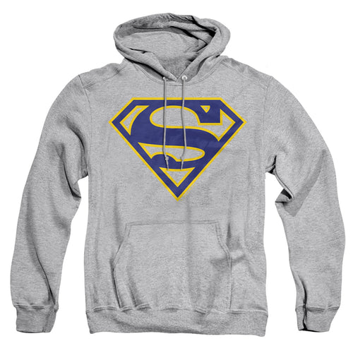 Superman Maize & Blue Shield Athletic Heather Pullover Hoodie