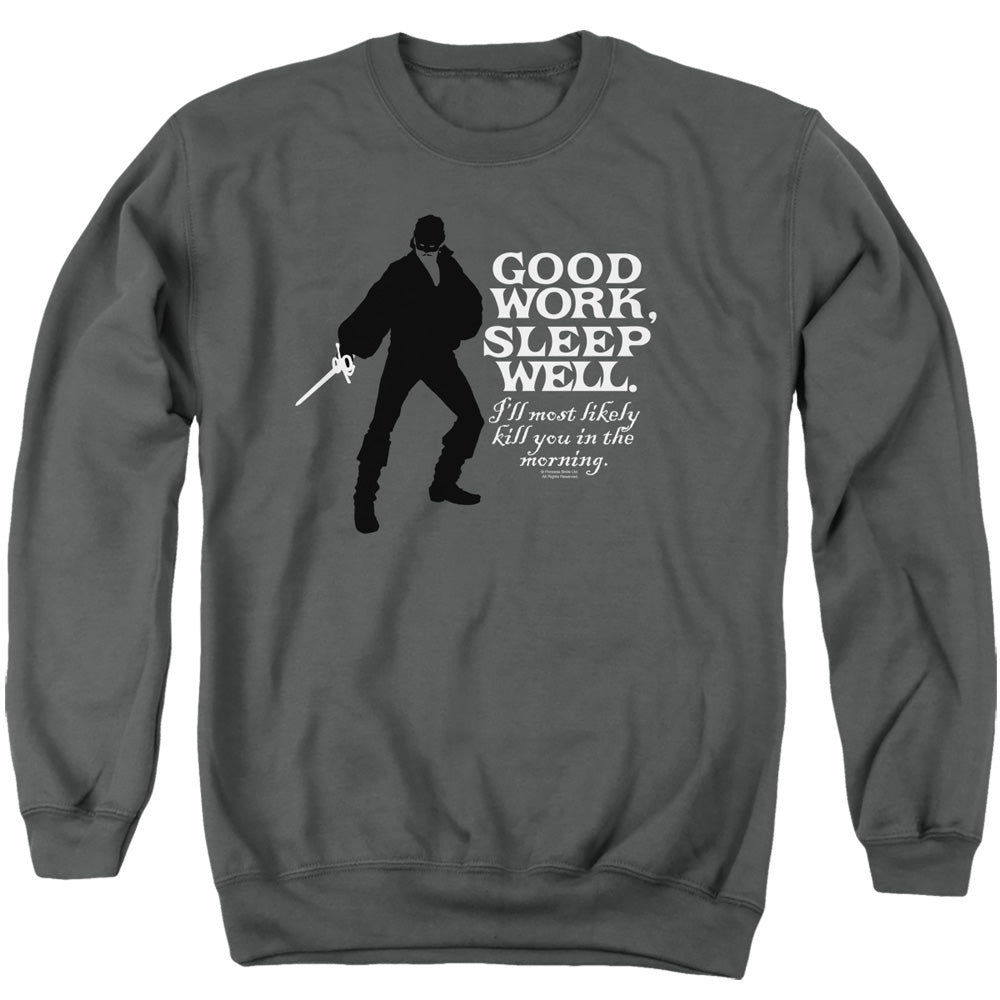 The Princess Bride Good Work Charcoal Crewneck Sweatshirt