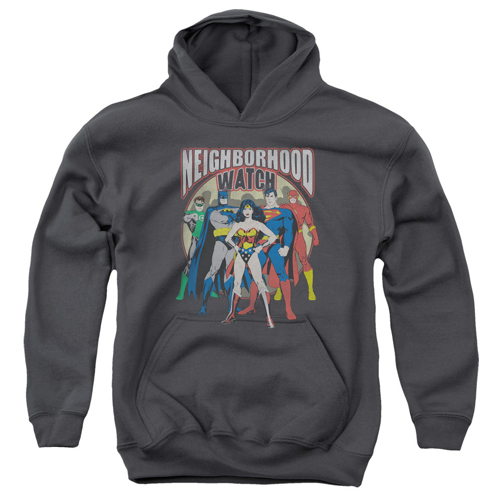 Justice League Neighborhood Watch Youth Hoodie