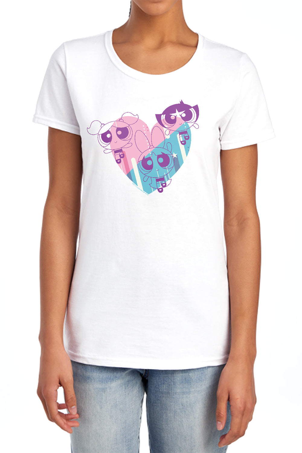 The Powerpuff Girls Pastel Heart Womens T-Shirt