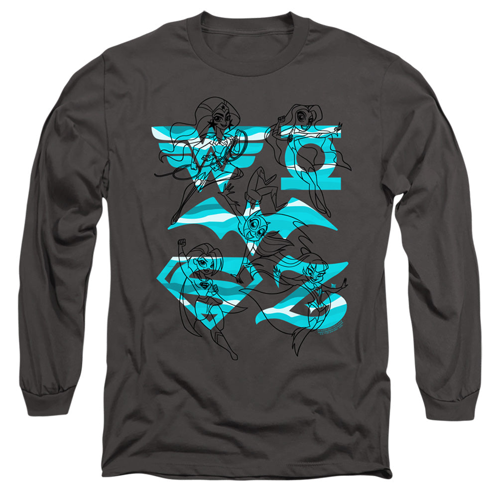DC Super Hero Girls Line Art Group Long Sleeve T-Shirt