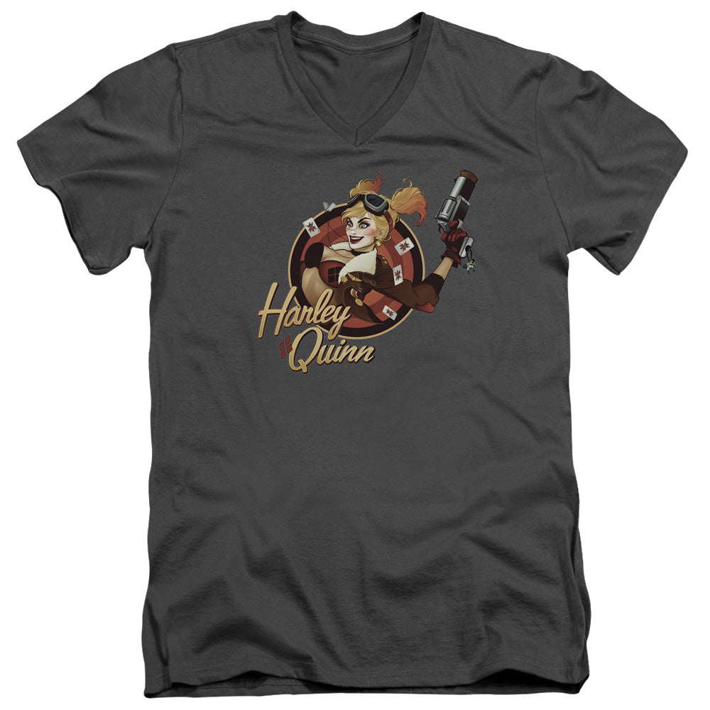 DC Comics Harley Bomber V-Neck T-Shirt